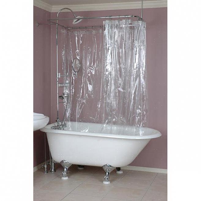 Você será capaz de fazer suas próprias cortinas de chuveiro para sua banheira com pés