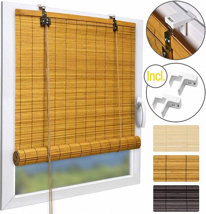 As cortinas de bambu são semelhantes às venezianas das janelas