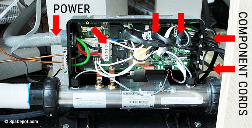 O termostato do spa precisa de energia elétrica para funcionar corretamente