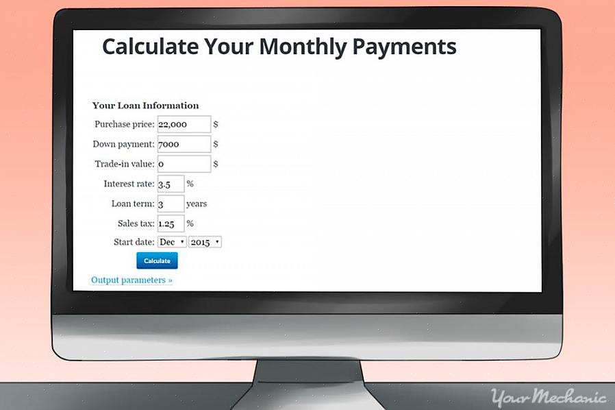 Um grande pagamento inicial pode equivaler a um pagamento mensal mais baixo do empréstimo para o carro