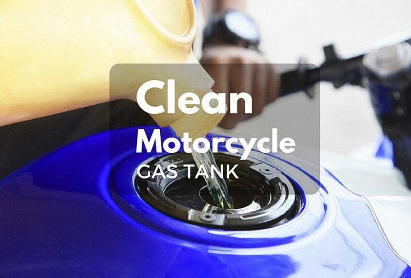 Limpar o tanque de gasolina de sua motocicleta pode parecer um pouco complicado para você fazer