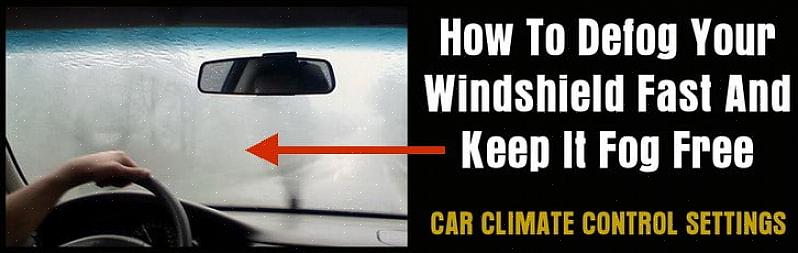 Abrir as janelas do carro não vai desembaçar o pára-brisa