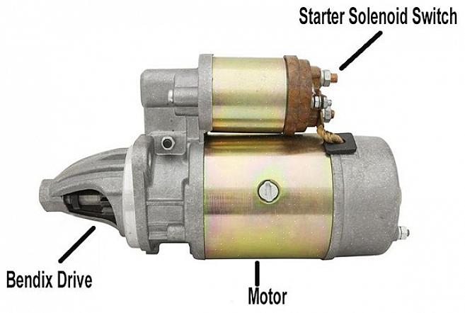 Um solenóide de partida é uma chave de corrente de alta tensão que se conecta ao motor de partida da bateria