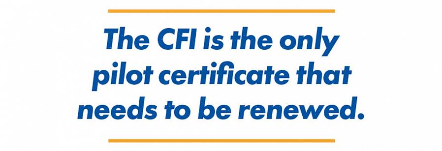 É aconselhável receber outra classificação CFI ou Certified Flight Instructor