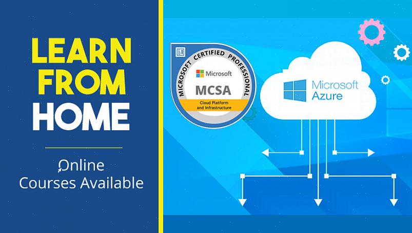 Você pode optar por fazer o treinamento de certificação MCSA em uma sala de aula tradicional ou online