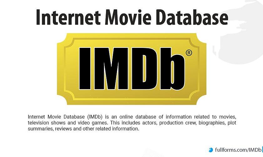 Como você usaria o Internet Movie Database