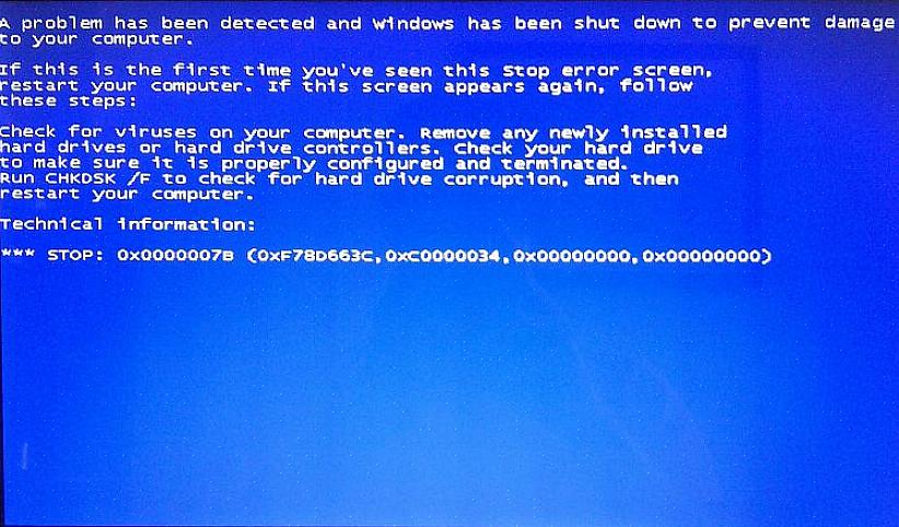 Se algo der errado com a instalação do Windows XP
