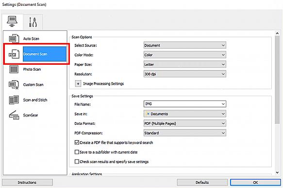 As peças do software de digitalização Canon funcionam de forma semelhante a outro software de scanner