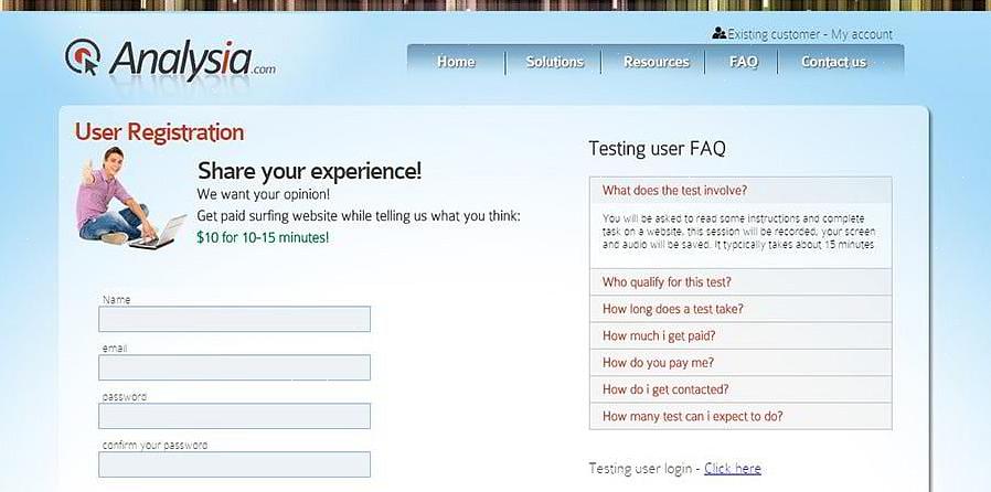 O teste fornecido no site é uma ferramenta de desempenho do site