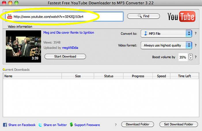 Converte vídeos em arquivos MP3 de baixa qualidade