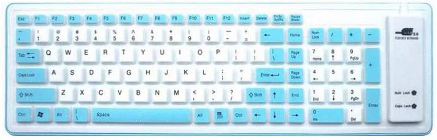 Um teclado é usado para digitar letras